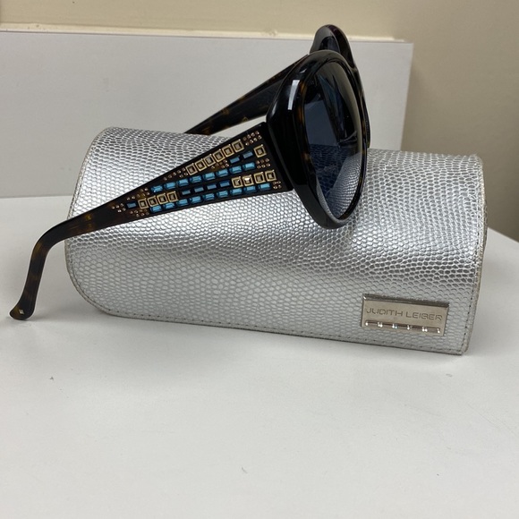 Judith Lieber Stunning Multi Color Crystal Encrusted Tortoise Frames NeverUsed - Picture 3 of 15